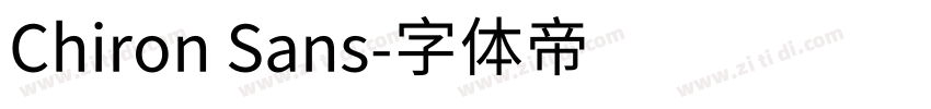 Chiron Sans字体转换
